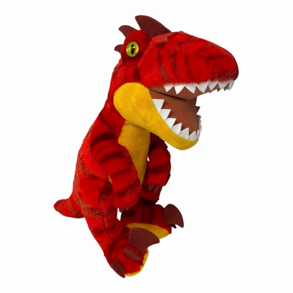 Build-A-Bear Workshop‎ Red T-Rex Dinosaur Plush Stuffed Animal Yellow Belly 15in